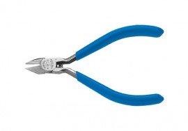 Klein Tools D259-4C Diagonal-Cutting Electronics Pliers with point nose, extra-narrow jaw, 4&quot;-