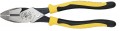 Klein Tools J213-9NECR Journeyman Side Cutting/Connector Crimping Pliers, 9&amp;quot;-