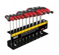 Klein Tools JTH410E 10-Piece T-Handle Hex Key Set with stand, SAE, 4&quot;-