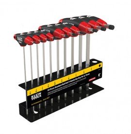 Klein Tools JTH610EB Ball-End T-Handle Hex Key Set with stand, SAE, 6&quot;-