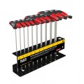 Klein Tools JTH610EB Ball-End T-Handle Hex Key Set with stand, SAE, 6&quot;-