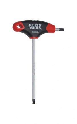 Klein Tools JTH6E08BE Journeyman Hex Key with T-handle, 0.125", 6" blade-