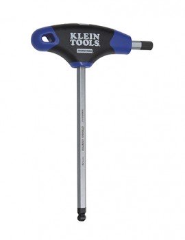 Klein Tools JTH6M8BE Journeyman Ball-End Hex Key with T-handle, 8 mm, 6" blade-