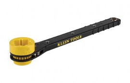 Klein Tools KT152T 4-in-1 Lineman's Slim Ratcheting Wrench-