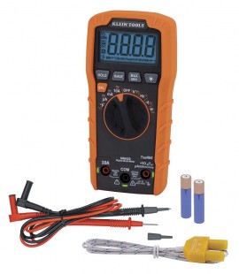 Klein Tools MM420 Digital Multimeter, TRMS Auto-Ranging, 600V, Temp-