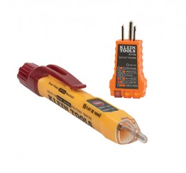 Klein Tools NCVT2KIT Dual Range Non-Contact Voltage Tester with receptacle tester-