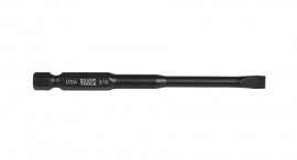 Klein Tools SL316355 0.188" Slotted Driver Bits, 3.5", 5-pack-