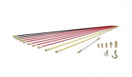 Klein Tools SRS56980 Deluxe Fish Rod Set, 33&#039;, 19-piece-