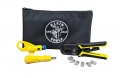 Klein Tools VDV026-212 Twisted Pair Installation Tool Kit with zipper pouch-