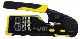 Klein Tools VDV226-110 Ratcheting Ethernet Cable Crimper / Stripper / Cutter, for Pass-Thru™-