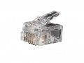 Klein Tools VDV826-601 Modular Telephone Plugs, RJ11 6 position 4 contact, 25-pack-