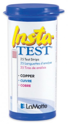 LaMotte 2991-G Insta-TEST Copper Test Strips, 0 to 3 ppm, 25-pack-