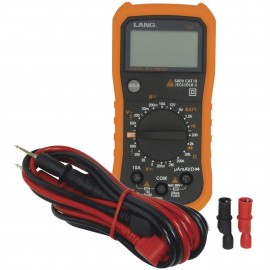 Lang Tools 13809 Digital Multimeter, 600 V, CAT III, manual ranging-
