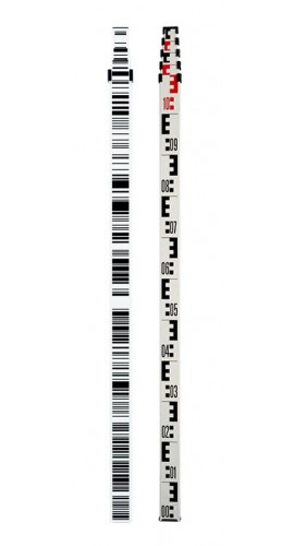 Leica 741884 GSS112-3 Dual-Face Telescopic Aluminum Staff, 13.1&#039;-