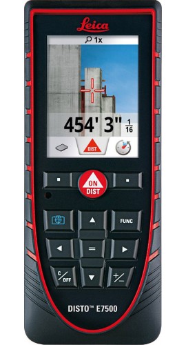 Leica DISTO E7500 Laser Distance Meter with Viewscreen, 150m-