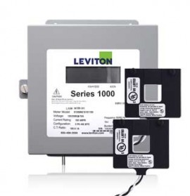 Leviton 1K240-8W VerifEye Series 1000 1P/3W Indoor Submeter Kit with 2 Split-Core Current Transformers, 120/240 V, 800 A-