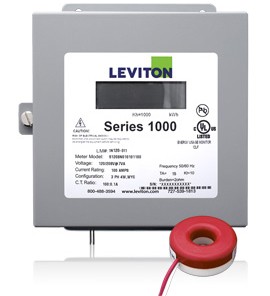 Leviton 1K277-2SW Indoor 277V Single Phase kWh Meter Kit, 200A, 1 Solid Core CT-