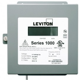 Leviton 1N120-02D Indoor Single Element kWh/Demand Meter, MAX 200A, Meter Only-