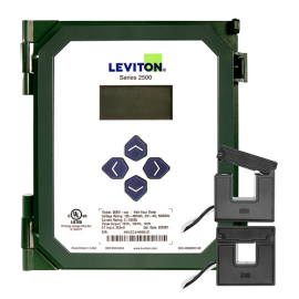 Leviton S2500 VerifEye® Series Submeter Kit with 2 x 100A split core CTs, 120 to 480 V AC, pulse-modbus-