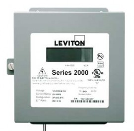 Leviton 2N208-2D VerifEye Series 2000 3P/4W Indoor 3-Element Demand Meter, 120/240/208 V, 200 A-