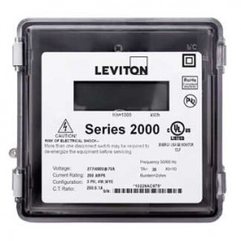 Leviton 2R208-11 VerifEye Series 2000 3PH/4W Outdoor 3-Element Meter, 120/240/208 V, 100 A-
