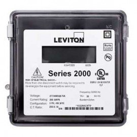 Leviton 2R208-21 VerifEye Series 2000 3PH/4W Outdoor 3-Element Meter, 120/240/208 V, 200 A-