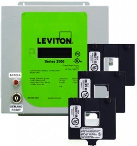 Leviton 3KUMT-02M Indoor kWh Meter Kit, 200A with 3 Split Core CTs-