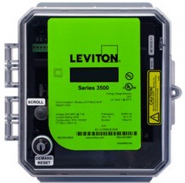 Leviton 3RUMT-30M Outdoor kWh Meter, 3000A, 208-480VAC, Meter Only-
