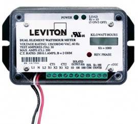 Leviton 7B101-S02 Single Element Mini Meter OEM Module 1P/2W 120V LCD Display 200A CT Required-