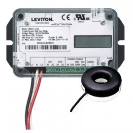 Leviton MSNCT-2SC GEN3 Single-Element Mini Meter, 0.1 kWh, 200 A-