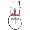 Lincoln Industrial 4489 Single Acting Grease Pump, 40:1 ratio, with four-wheel dolly-