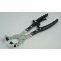 Lisle 17100 Flat Band Hose Clamp Pliers, ratcheting lock, offset jaws-