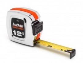 Lufkin L912-02 Legacy Series Chrome Case Yellow Clad Tape Measure, &amp;frac34;&amp;quot; x 12&#039;-