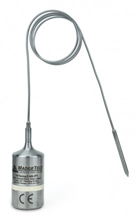 MadgeTech HiTemp140-PT High Temperature Data Logger with a 24&amp;quot; flexible probe/1&amp;quot; piercing tip/keyring end cap-