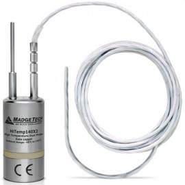 MadgeTech HiTemp140X2 Series High Temperature Dual Probe Data Logger with a 2&amp;quot; TD probe and 72&amp;quot; flexible RTD probe with steel tip-