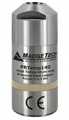 MadgeTech PRTemp140-NPT High Temperature/Pressure Data Logger with NPT Port Top-