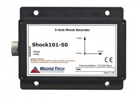 MadgeTech Shock101-50 Tri-axial Shock Data Logger, &amp;plusmn;50g-