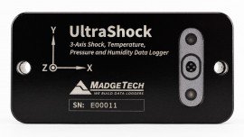 MadgeTech UltraShock Temperature, Humidity, Pressure and Tri-Axial Shock Data Logger, &amp;plusmn;15/100/300 g-