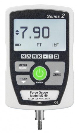 Mark-10 M2-50 Series 2 Economical Digital Force Gauge, 50 x 0.05 lbF-