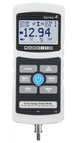 Mark-10 M4-50 Series 4 Advanced Digital Force Gauge, 50 x 0.02 lbF-