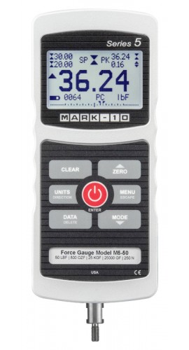 Mark-10 M5-025 Series 5 Advanced Digital Force Gauge, 0.25 x 0.00005 lbF-