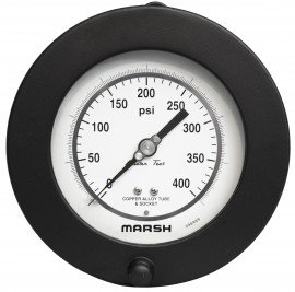Marsh D1254 Precision Service Test Gauge, 4.5", 0 to 200 psi-