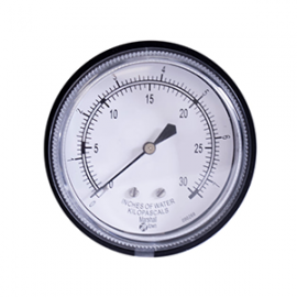 Marsh G Series Low Pressure Diaphragm Gauge, 0 to 3 psi, 2&amp;frac12;" dial, &amp;frac14;" back NPT, steel-