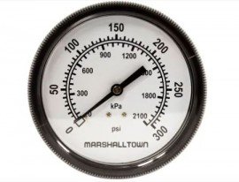 Marsh GG25400U8-CL General Service Gauge, 2.5&amp;quot; Dial, 0 to 400 psi, 1/8&amp;quot; NPT U-Clamp-