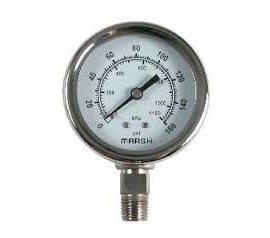 Marsh X32501P Severe Service Gauge, 30&amp;quot; Hg VAC to 30 psi, 100 mm-