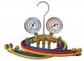 Mastercool 33661-G Brass Manifold Gauge Set with 3 x 60&amp;quot; hoses, gauge guards-