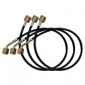 Mastercool 44324 Set of 3 Capillary Hoses with 3 x 24&amp;quot; hoses, straight x 45&amp;deg; fittings-