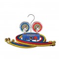Mastercool 58561 2-Way Aluminum Manifold Gauge Set with 60&quot; standard hoses, R600A, R290, R134A-
