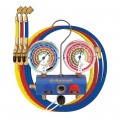 Mastercool 59636 2-Valve Aluminum Manifold with 36&amp;quot; Ball-Valve Hoses-