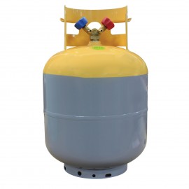 Mastercool 63010 Refrigerant Recovery Cylinder, 50 lbs,  1/4" FL-M, yellow/gray-